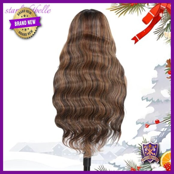 28 Inch Body Wave Lace Front Wig, Glueless Wear and Go, 220% Density, Synthetic main image 6